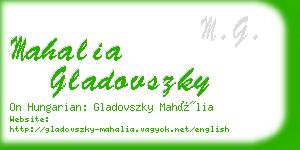 mahalia gladovszky business card